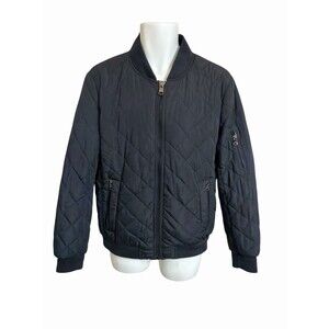 Calvin Klein Men's S Quilted Bomber Jacket Dark Navy Blue Small